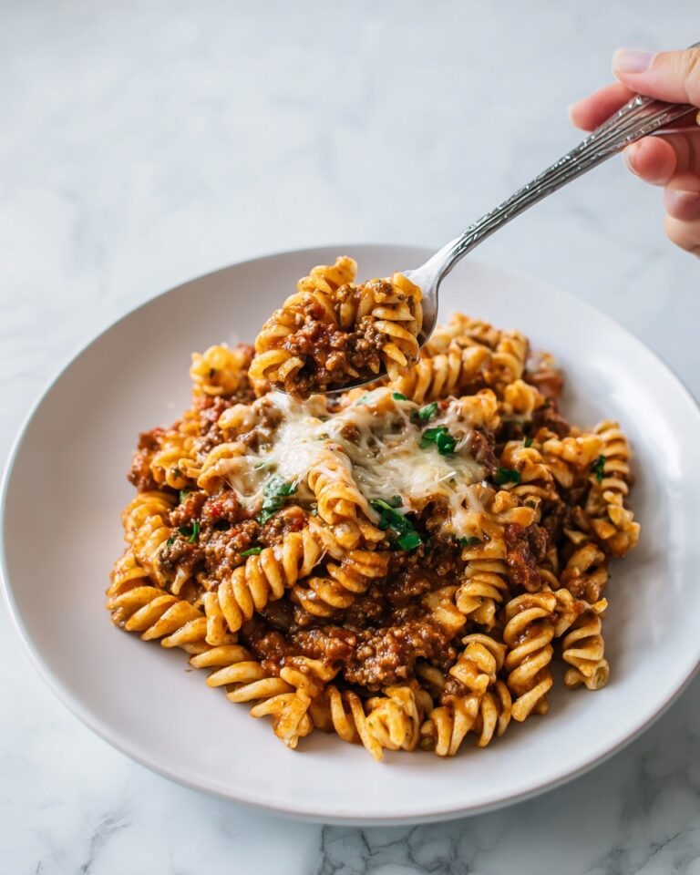 Ground Beef Pasta Casserole with Cheddar and Mozzarella Recipe