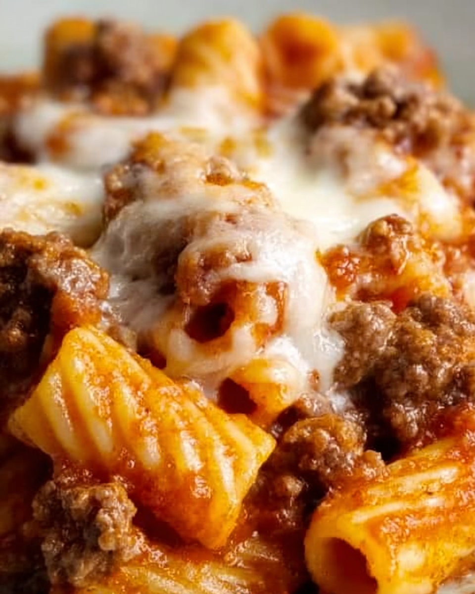 Cheesy Baked Beef Pasta Recipe - Recipe Image
