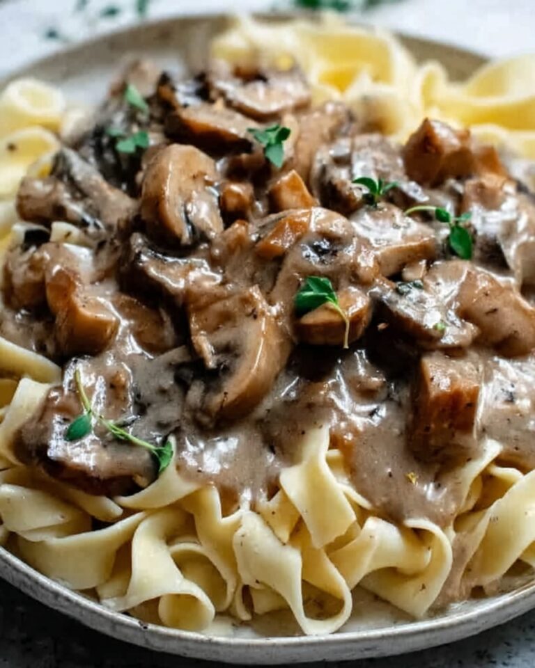 Rustic Beef Stroganoff with Egg Noodles Recipe