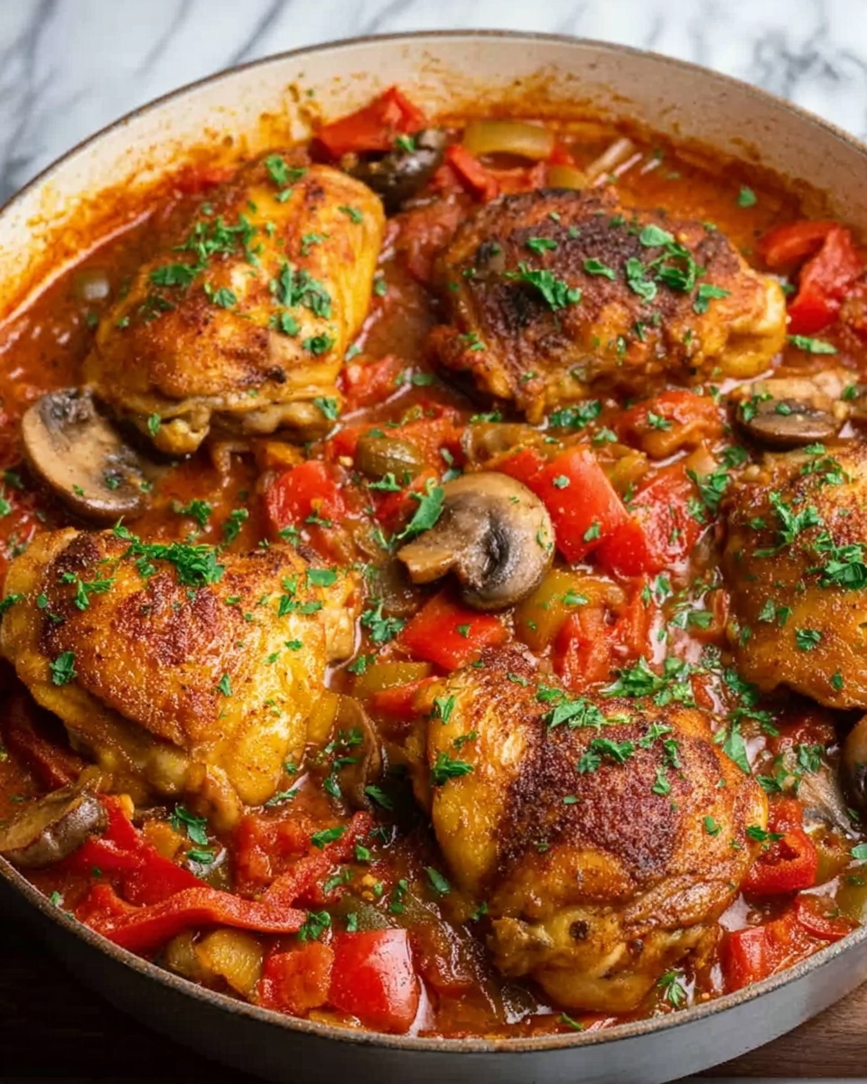 One-Pan Chicken Cacciatore with Peppers Recipe - Recipe Image