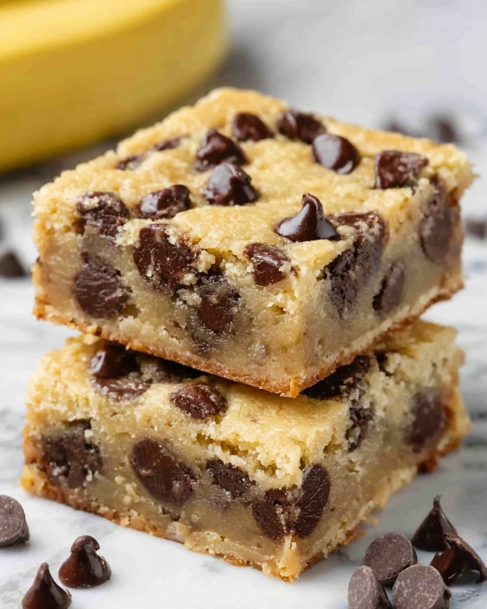 Peanut Butter Chocolate Chip Banana Bars Recipe - Recipe Image