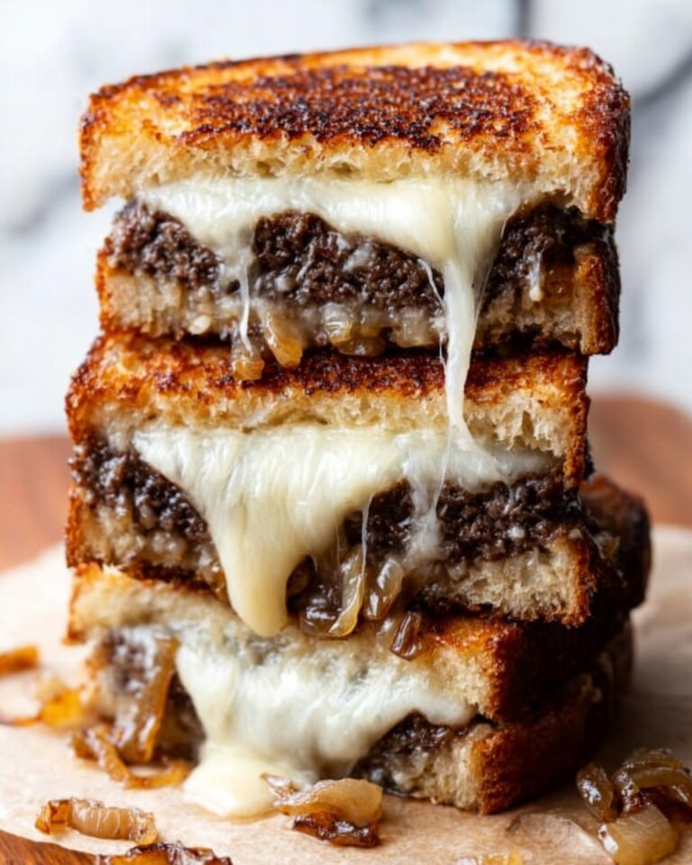 Classic Patty Melt with Swiss Cheese and Caramelized Onions Recipe