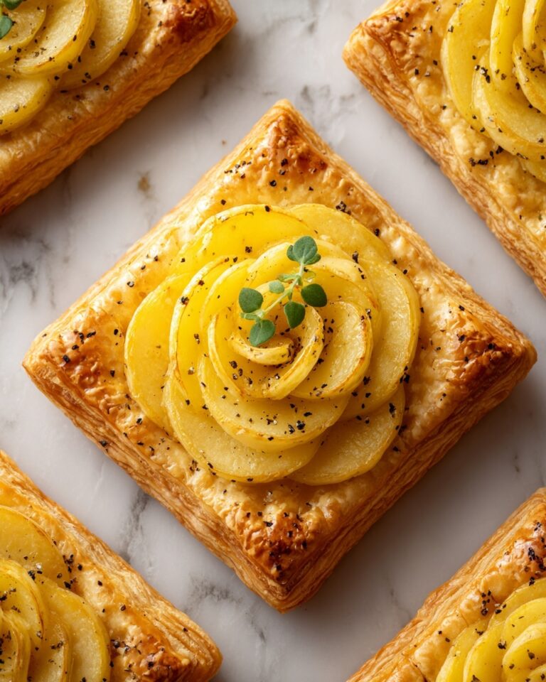 Camembert & Potato Puff Pastry Bites with Honey Recipe