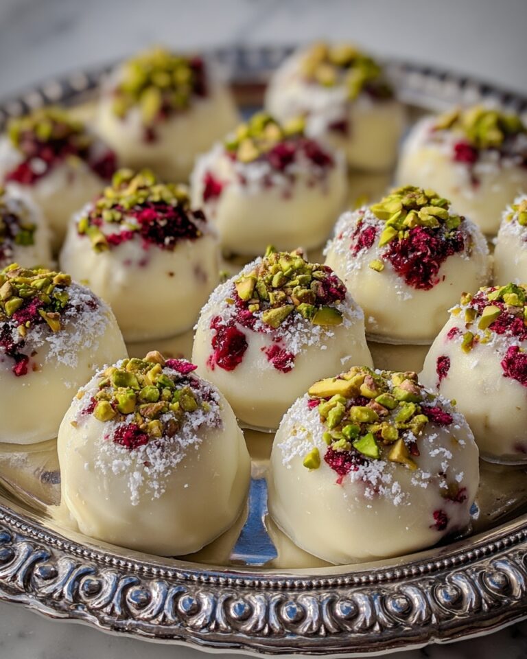 Cranberry Pistachio White Chocolate Truffles Recipe