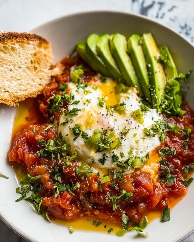 Shakshuka with Feta & Avocado Salad: An Incredible Wholesome Breakfast Bowl Recipe
