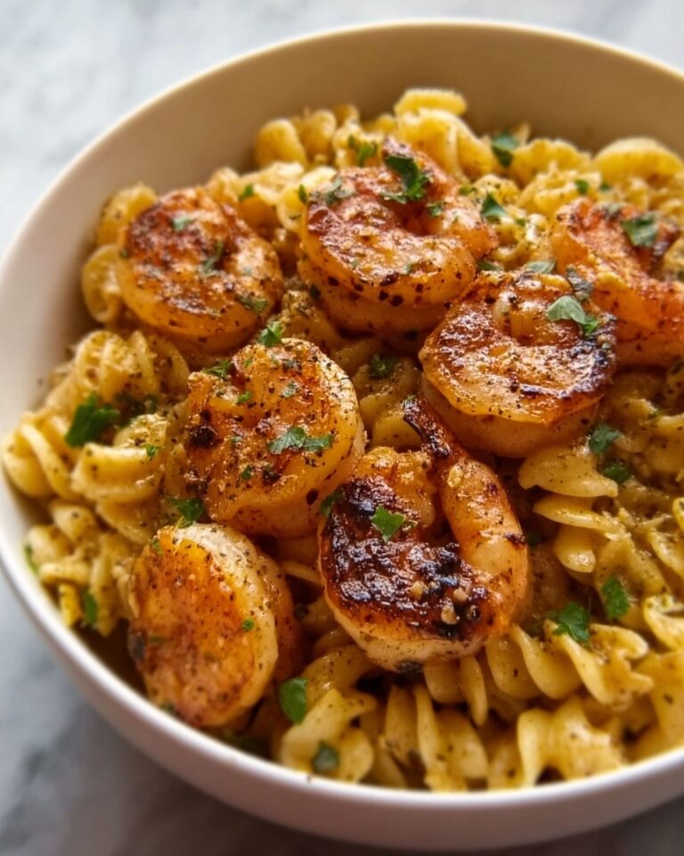 Blackened Shrimp Cavatappi with Creamy Tomato Parmesan Sauce Recipe