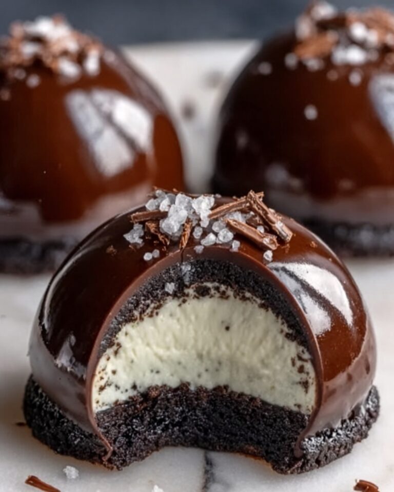 Salted Caramel Chocolate Mousse Domes Recipe