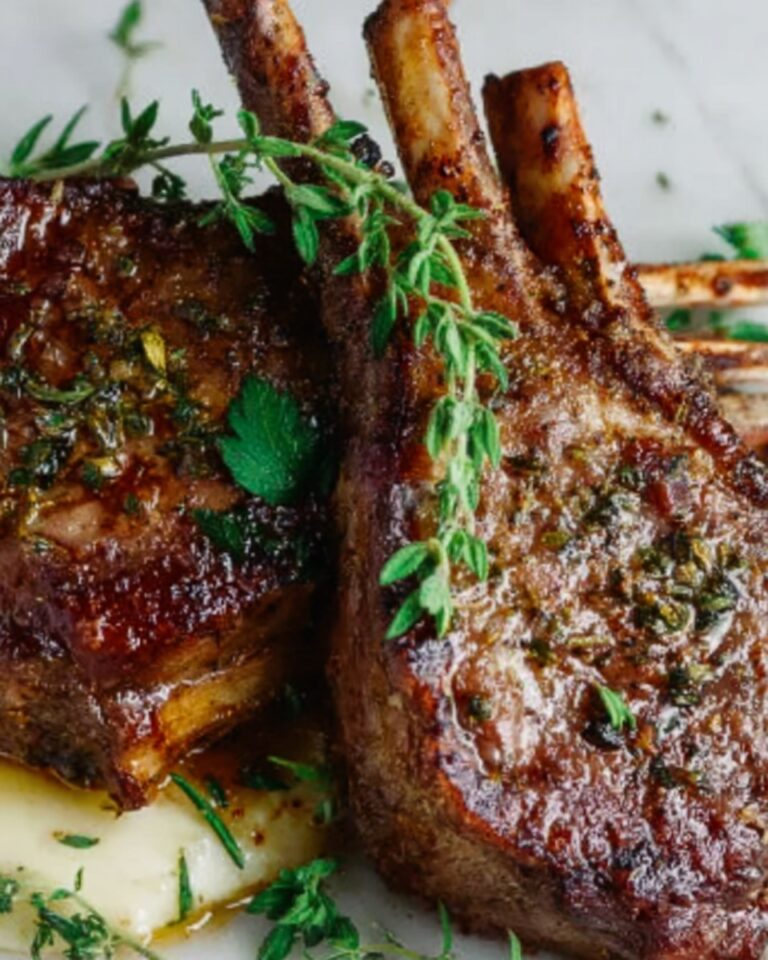 Honey Garlic Butter Lamb Cutlets Recipe