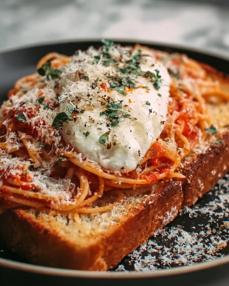 Spaghetti Stuffed Garlic Bread Recipe