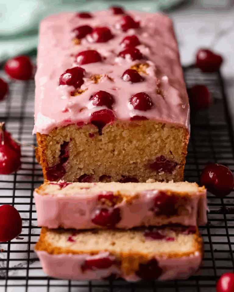 Cherry Almond Bread with Cherry Glaze Recipe