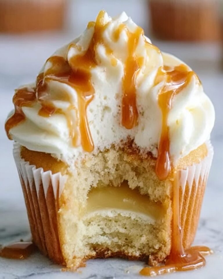 Caramel Cream-Filled Cupcakes Recipe