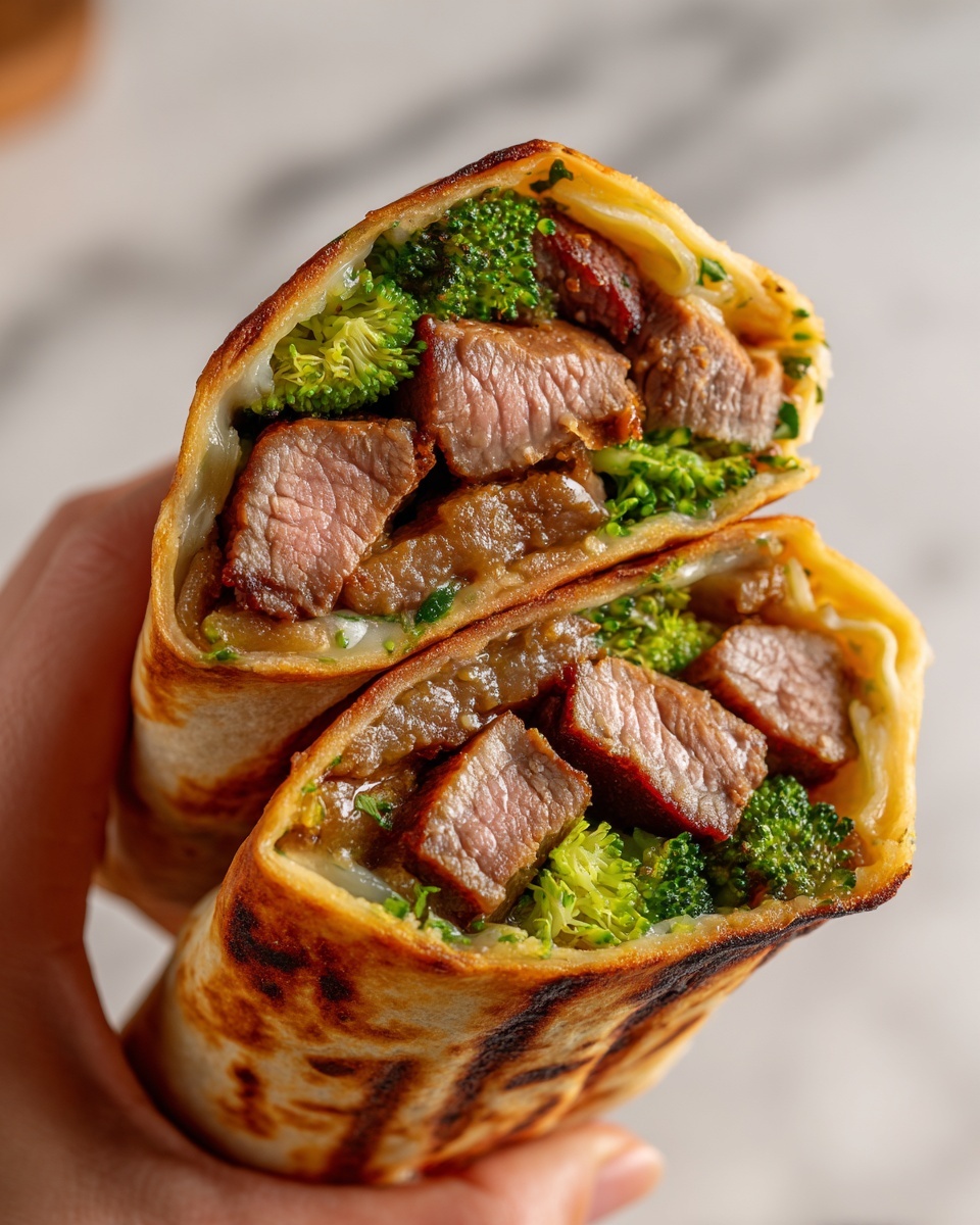 Grilled Beef & Broccoli Wraps Recipe - Recipe Image