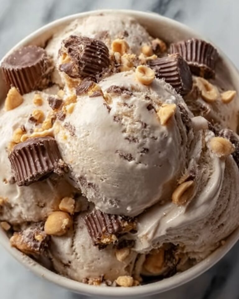 Moose Tracks Ice Cream with Peanut Butter Cups & Fudge Recipe