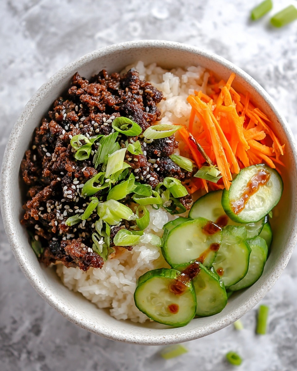 Korean Ground Beef Bowl Recipe - Recipe Image