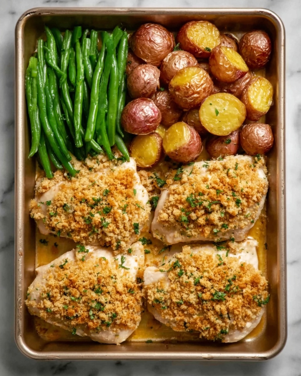 Parmesan Crusted Chicken Sheet Pan Dinner Recipe - Recipe Image