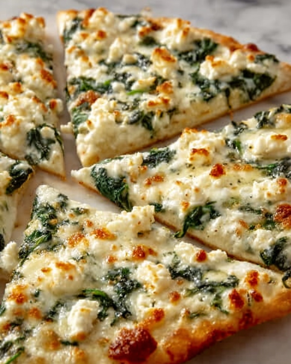 Spinach White Pizza Recipe - Recipe Image