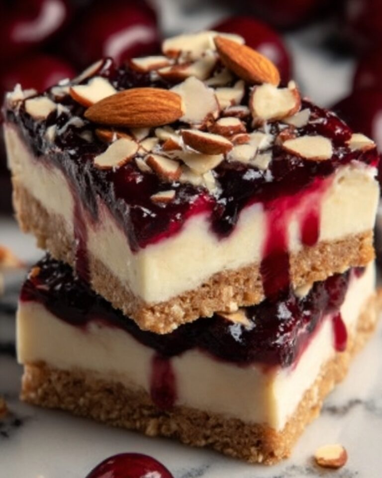 Cherry Almond Cheesecake Bars Recipe