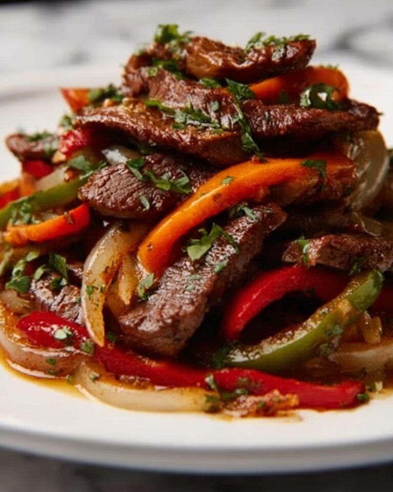 Sizzling Pepper Steak with Onions Recipe