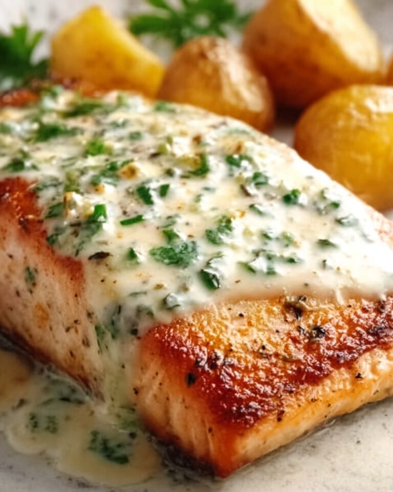 Lemon Butter Salmon with Roasted Potatoes and Broccoli Recipe