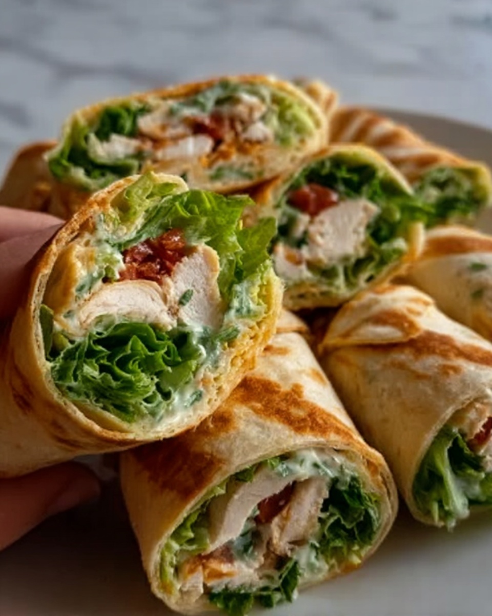 Chicken Caesar Salad Tortilla Cones Recipe - Recipe Image