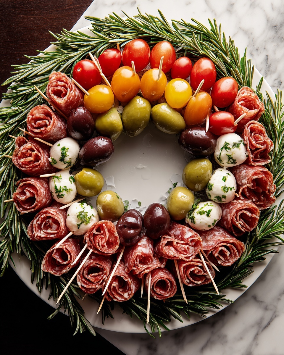 Christmas Antipasto Wreath Recipe - Recipe Image