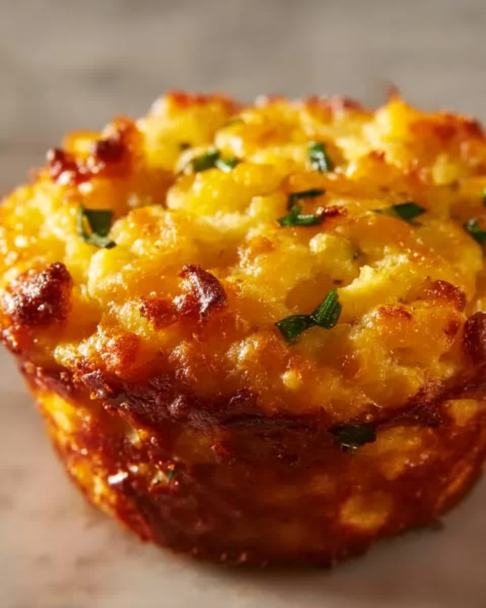 Crispy Cheddar Corn Potato Muffins Recipe - Recipe Image