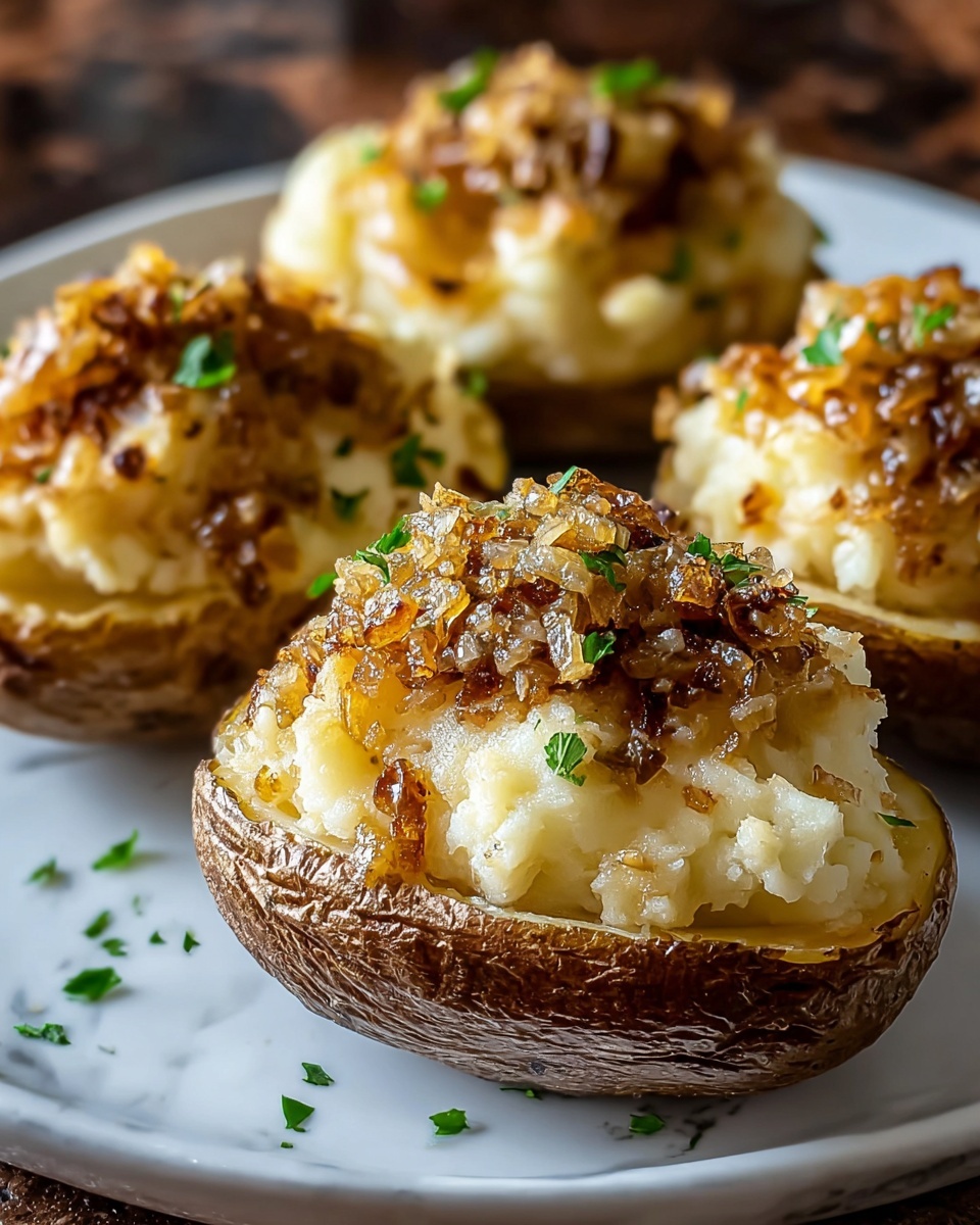 French Onion Twice Baked Potatoes Recipe - Recipe Image
