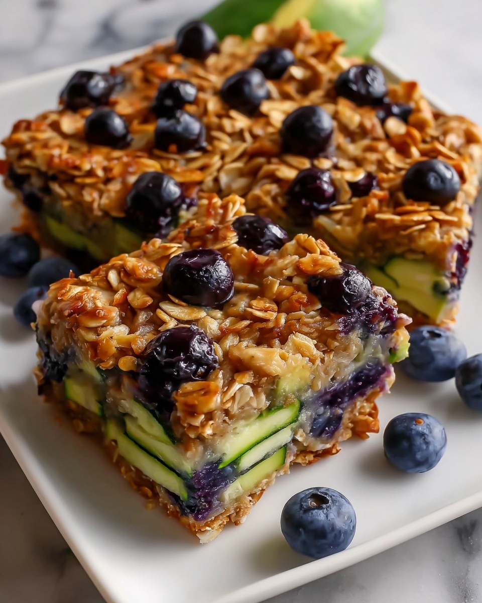 Zucchini Blueberry Baked Oatmeal Recipe - Recipe Image
