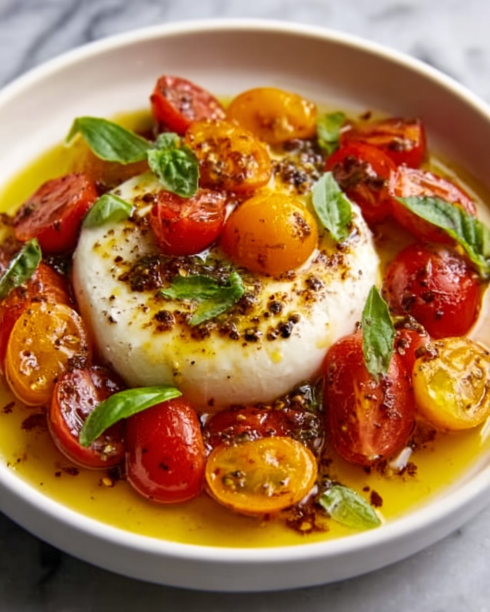 Burrata & Oven Roasted Tomato Salad Recipe - Recipe Image