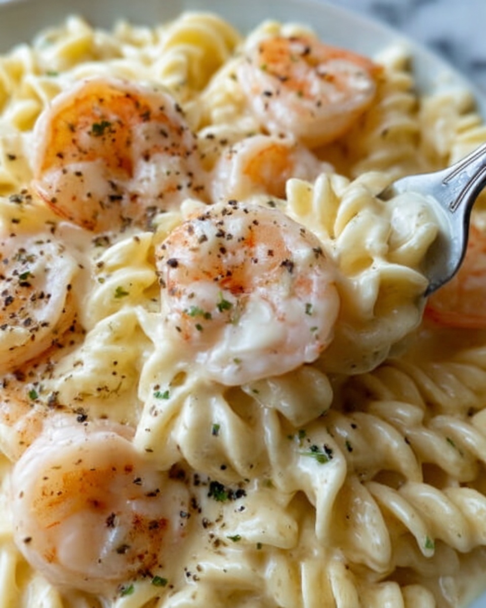 Creamy Alfredo Pasta with Salmon & Shrimp Recipe - Recipe Image