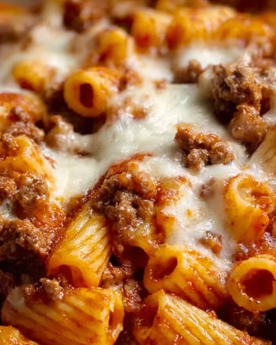 Cheesy Baked Beef Pasta Recipe - Recipe Image