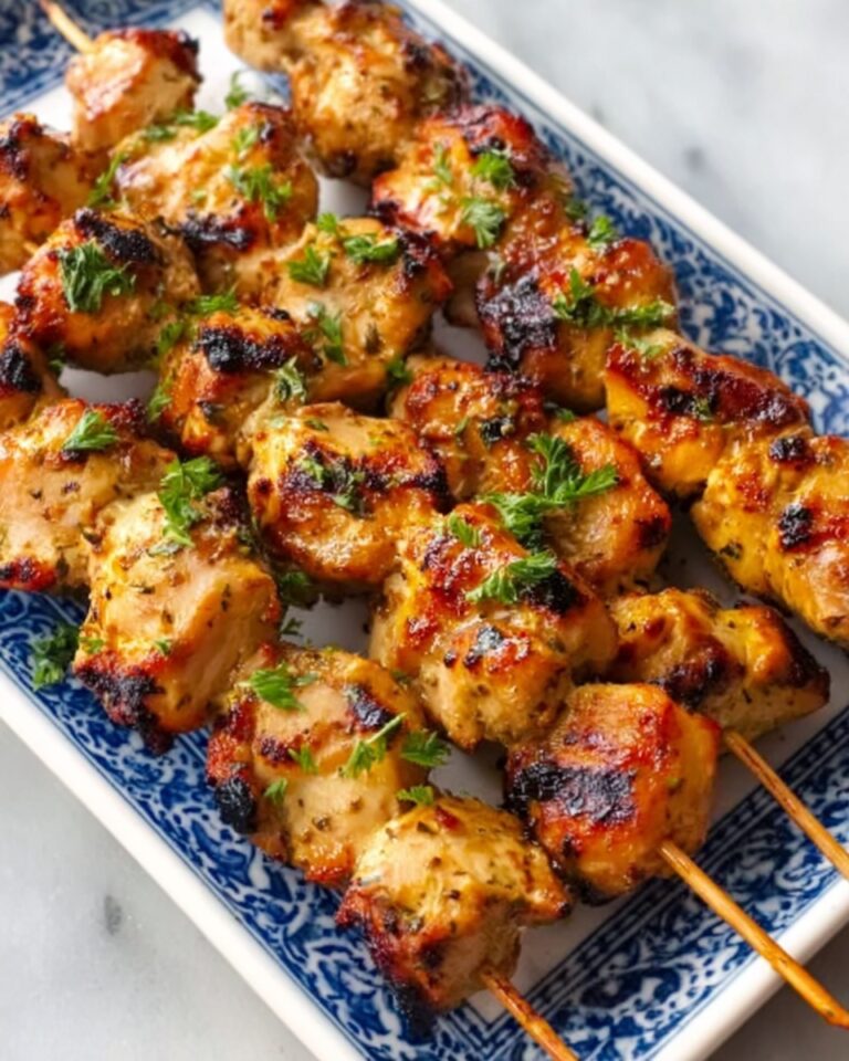 Oven-Baked Chicken Skewers with Lemon and Spices Recipe