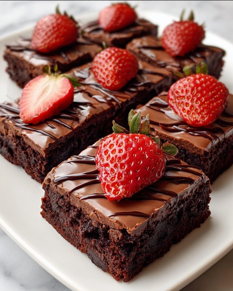 Chocolate-Covered Strawberry Brownies Recipe