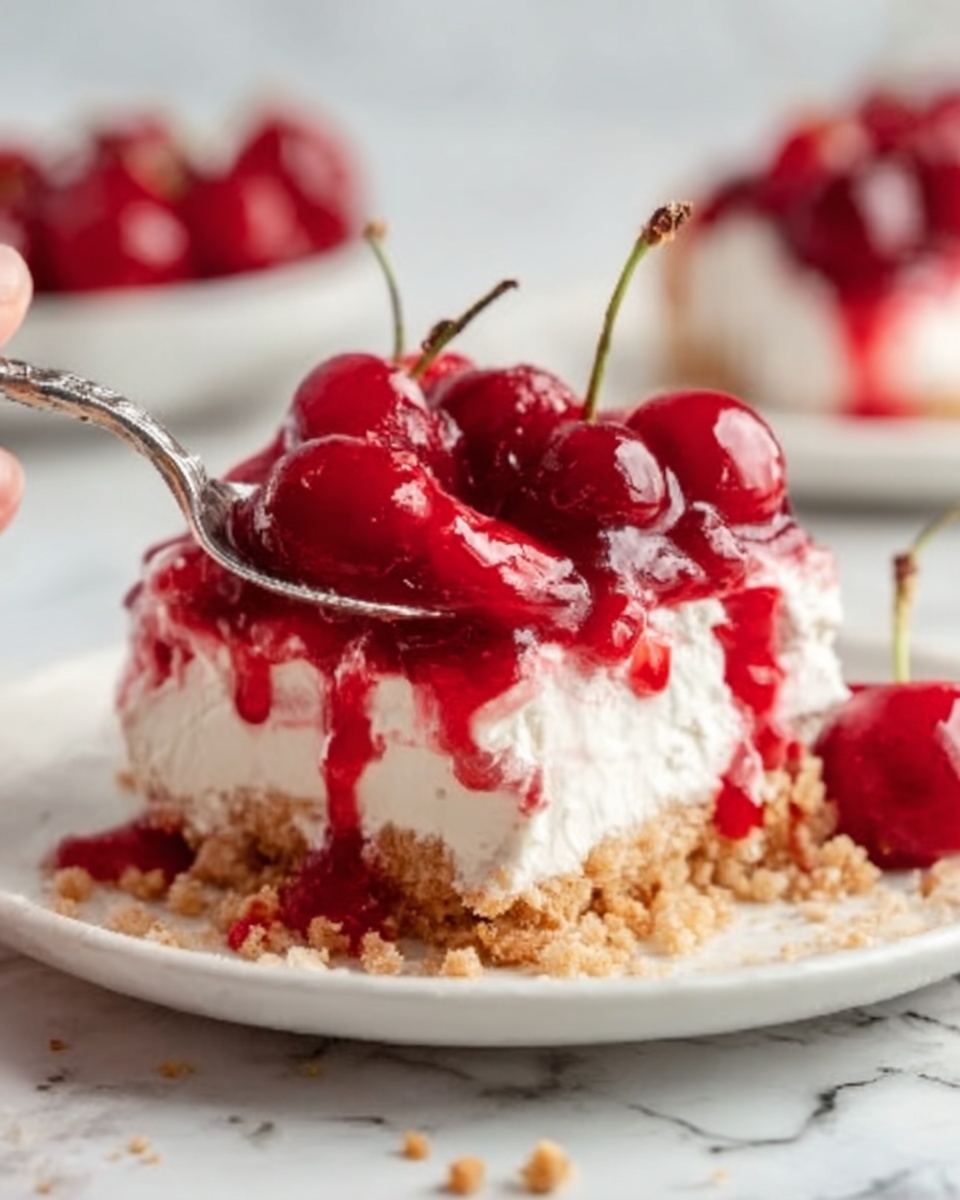 Cherry Delight Cheesecake Dessert Recipe - Recipe Image