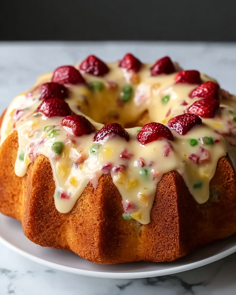 Savory Breakfast Bundt Cake with Sausage, Cheddar, and Veggies Recipe - Recipe Image