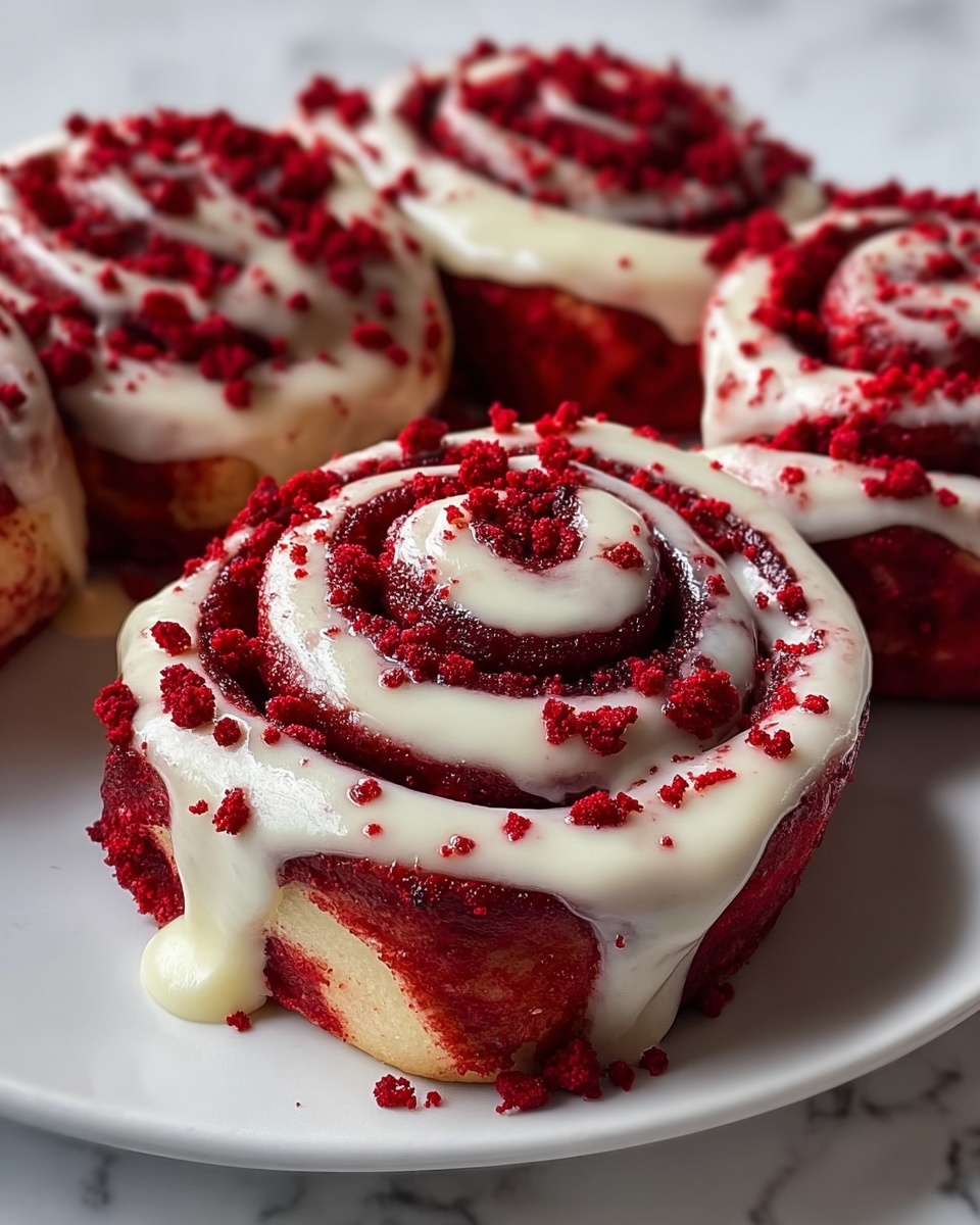Red Velvet Cinnamon Rolls Recipe - Recipe Image