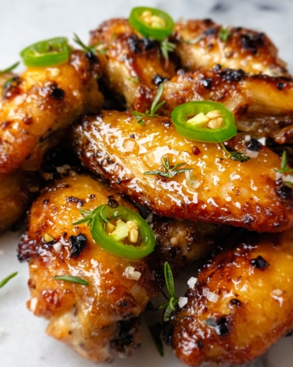 Grilled Chicken Wings with Peperoncini Garlic Butter Recipe - Recipe Image