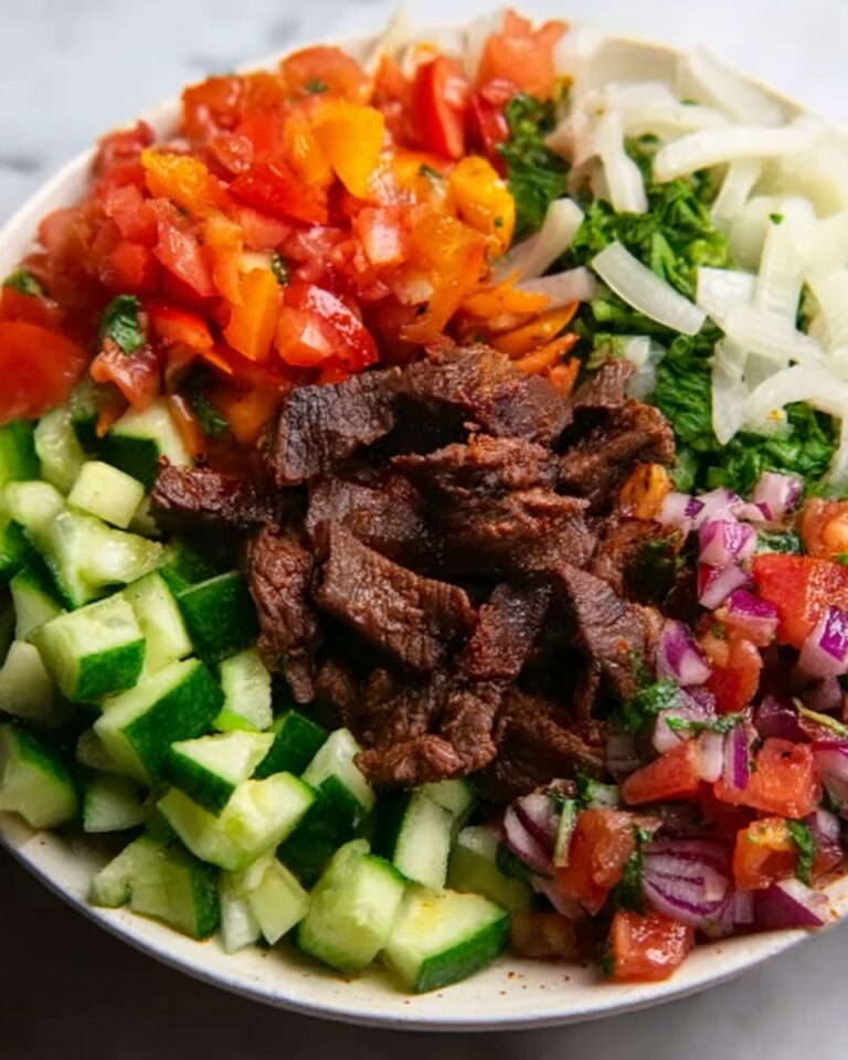 Beef Bowl with Veggies and Pico de Gallo Recipe