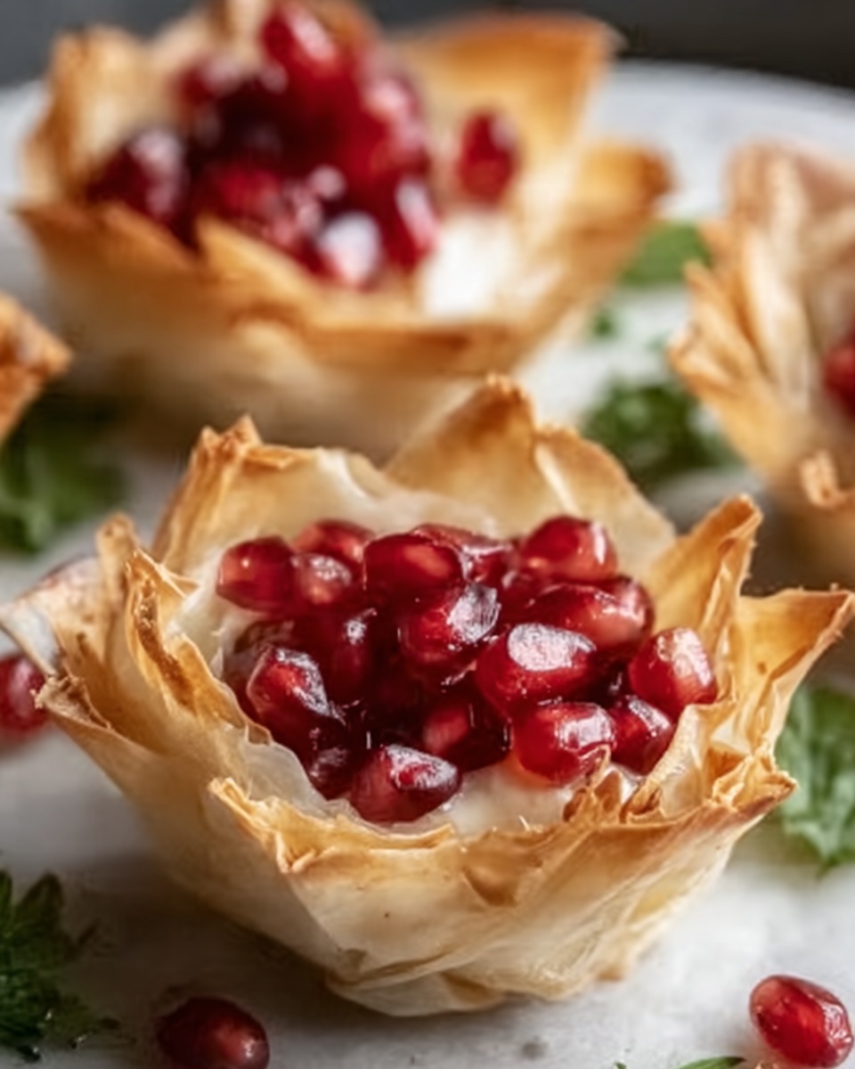 Pomegranate and Goat Cheese Phyllo Bites Recipe - Recipe Image
