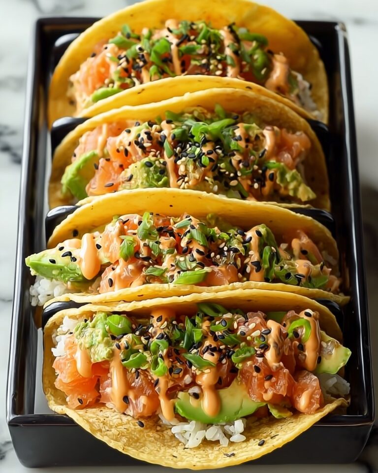 Sushi Tacos with Spicy Tuna Poke, Avocado, and Cucumber Recipe
