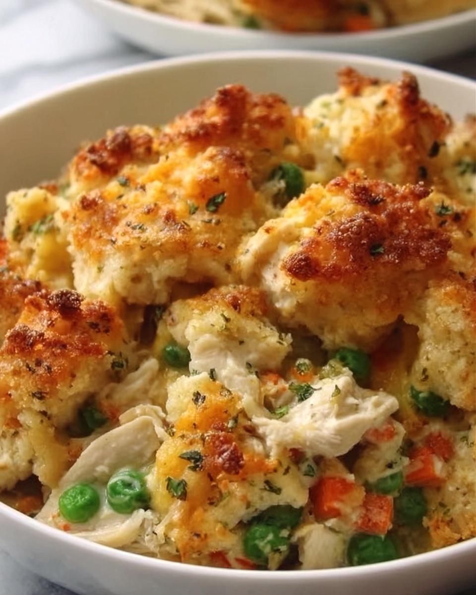 Chicken Cobbler Dinner Casserole Recipe - Recipe Image