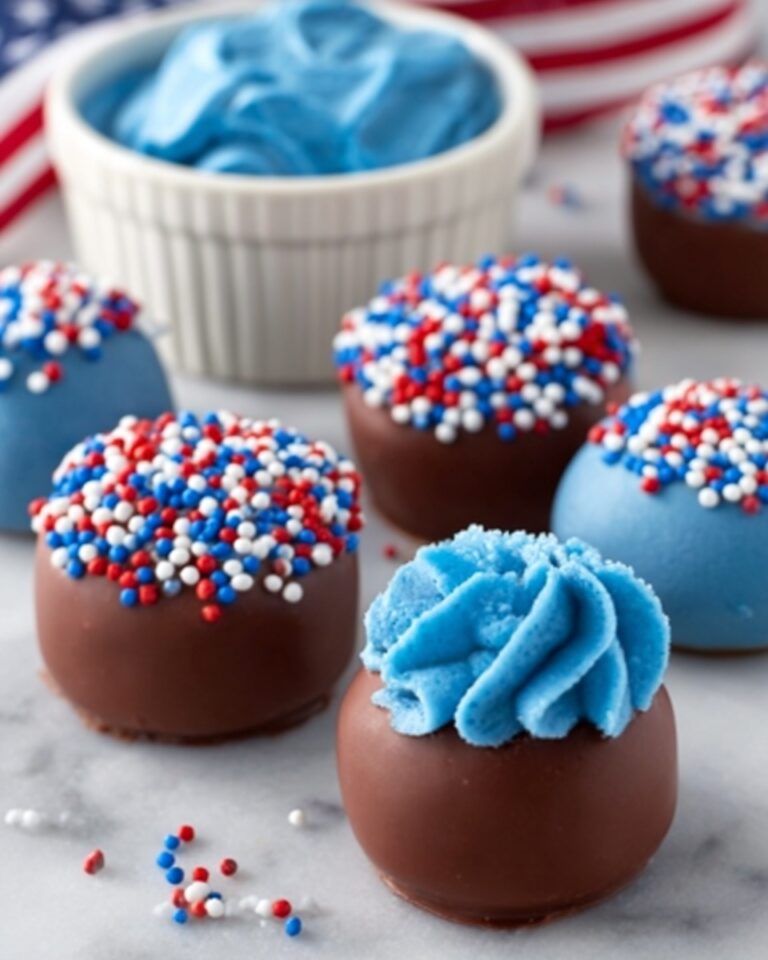 Patriotic Chocolate Cake Balls Recipe