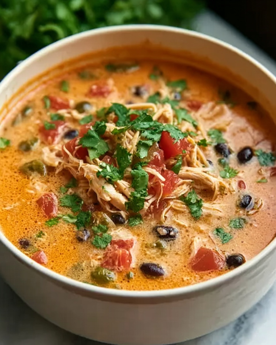 Creamy Chicken Enchilada Soup Recipe - Recipe Image