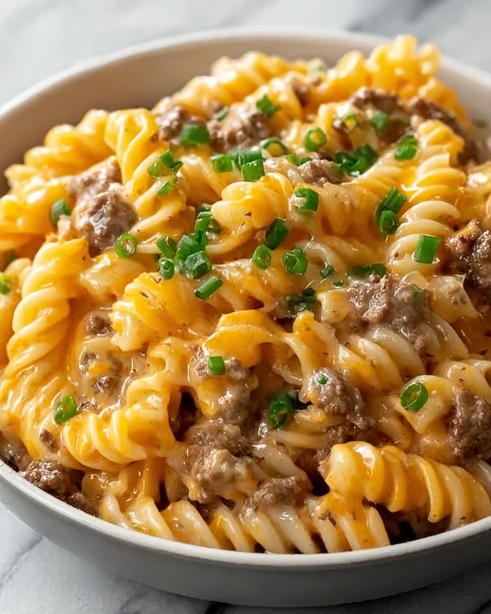 One-Pot Beef and Cheddar Ranch Pasta Recipe - Recipe Image