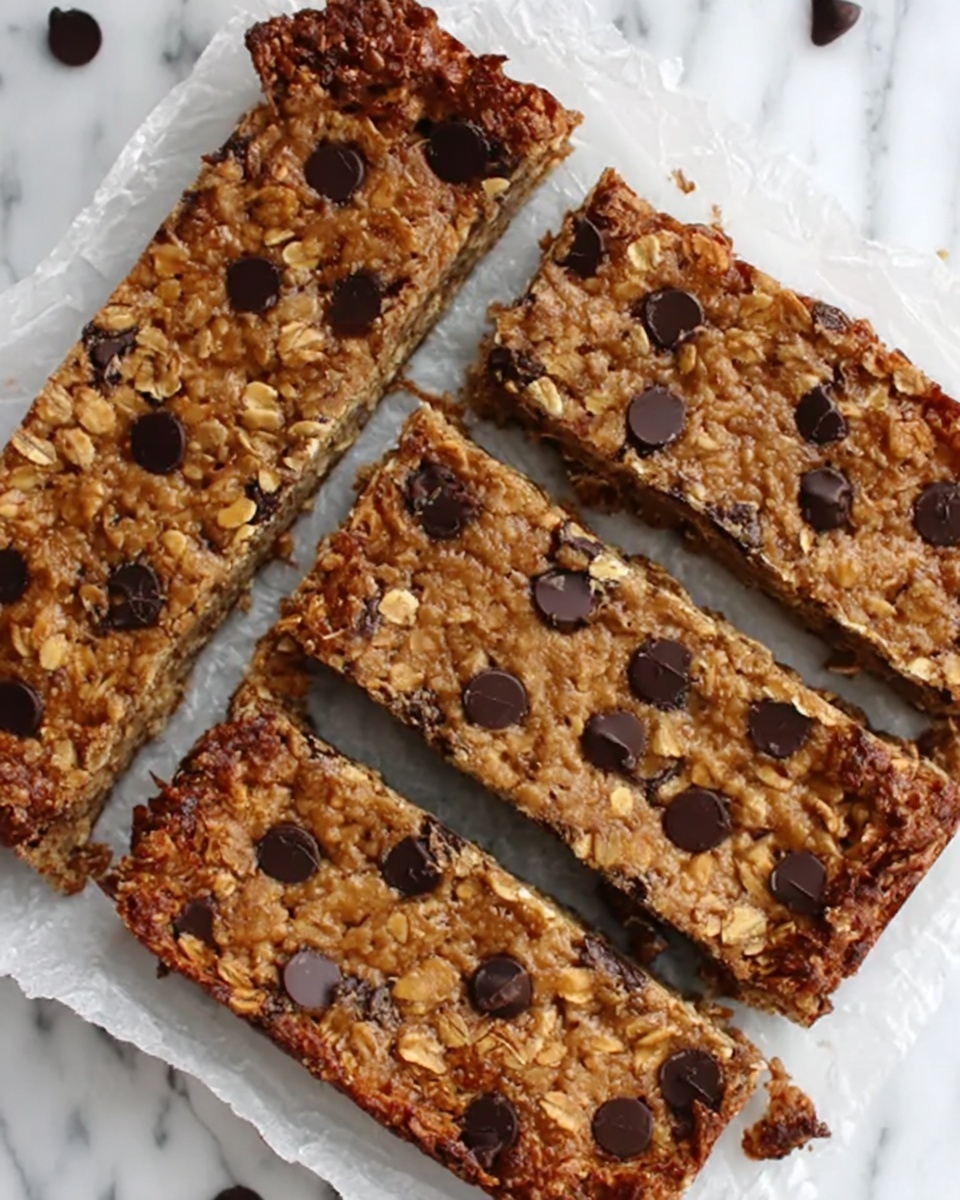Healthy Chocolate Chip Oatmeal Bars Recipe - Recipe Image
