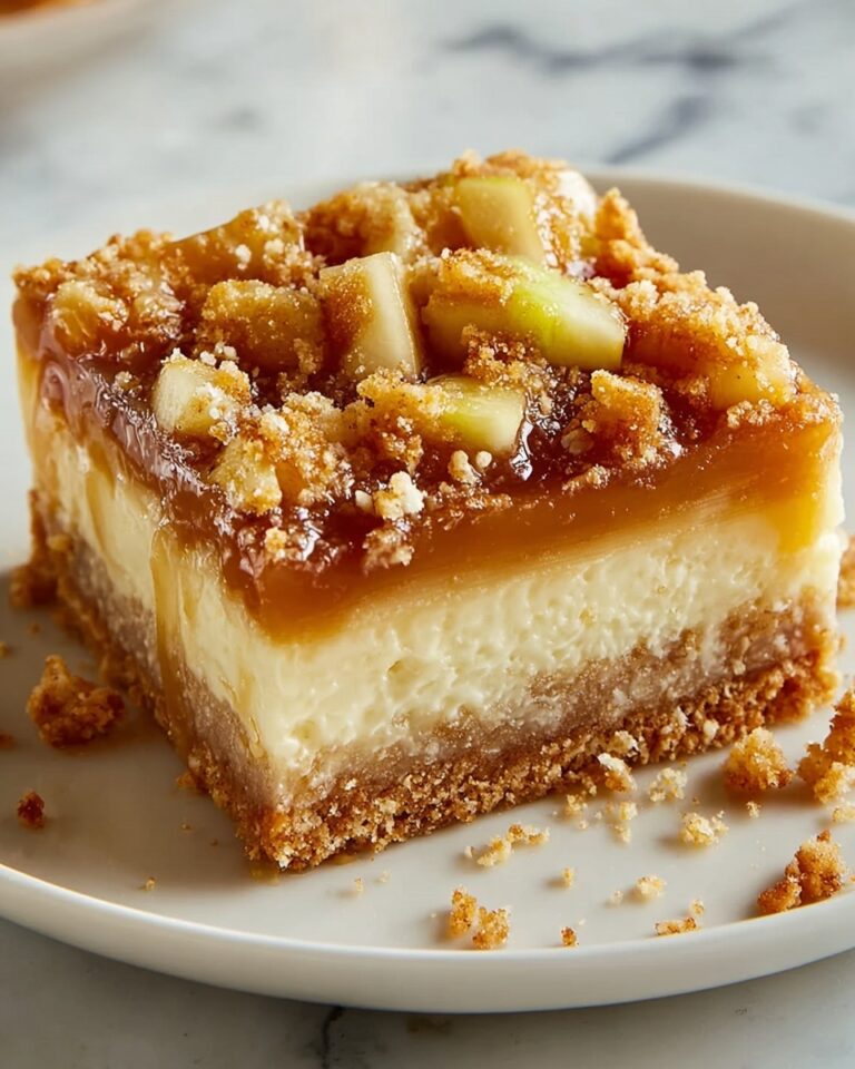 Salted Caramel Apple Cheesecake Bars Recipe