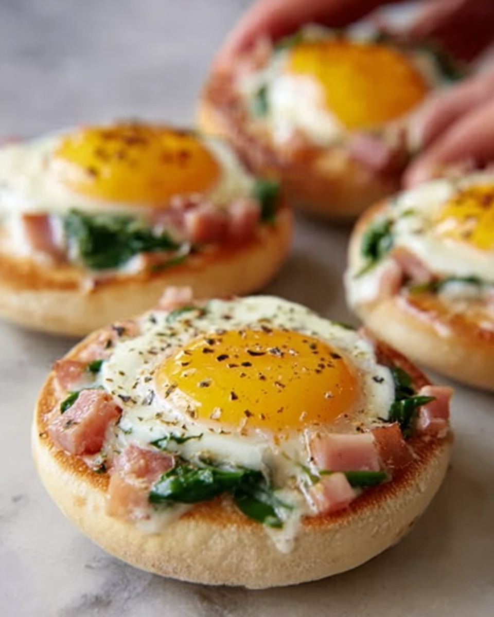 English Muffin Breakfast Pizzas Recipe - Recipe Image