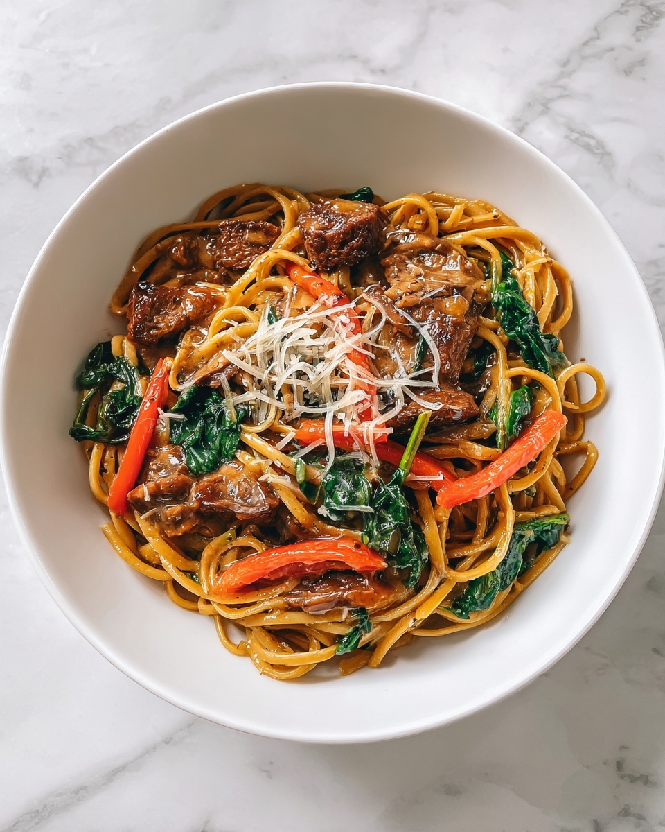 Creamy Sausage and Peppers Pasta Recipe - Recipe Image