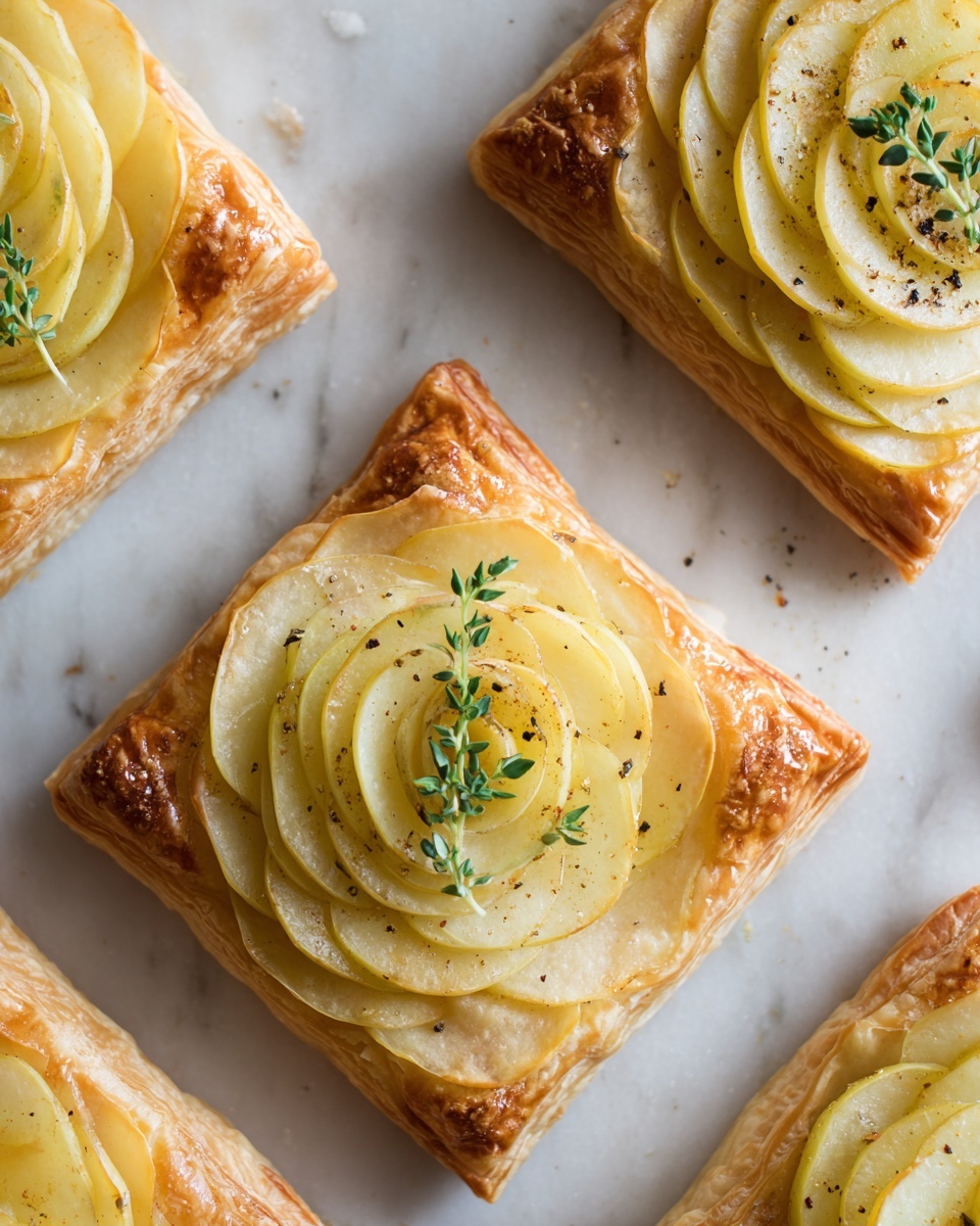 Camembert & Potato Puff Pastry Bites with Honey Recipe - Recipe Image