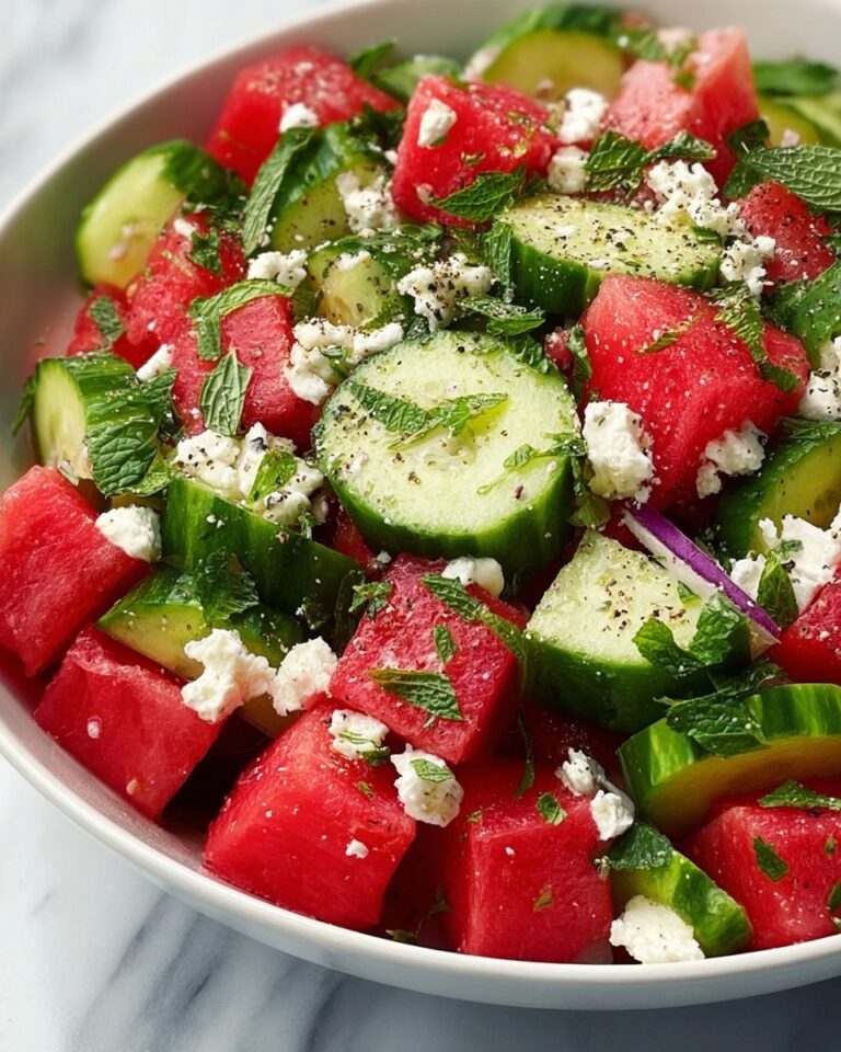 Watermelon Feta Cucumber Salad Recipe